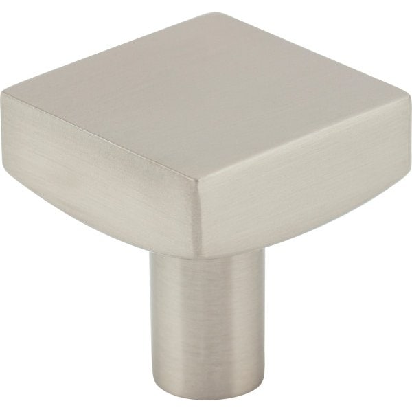 Jeffrey Alexander 1-1/8" Overall Length Satin Nickel Square Dominique Cabinet Knob 845SN - main